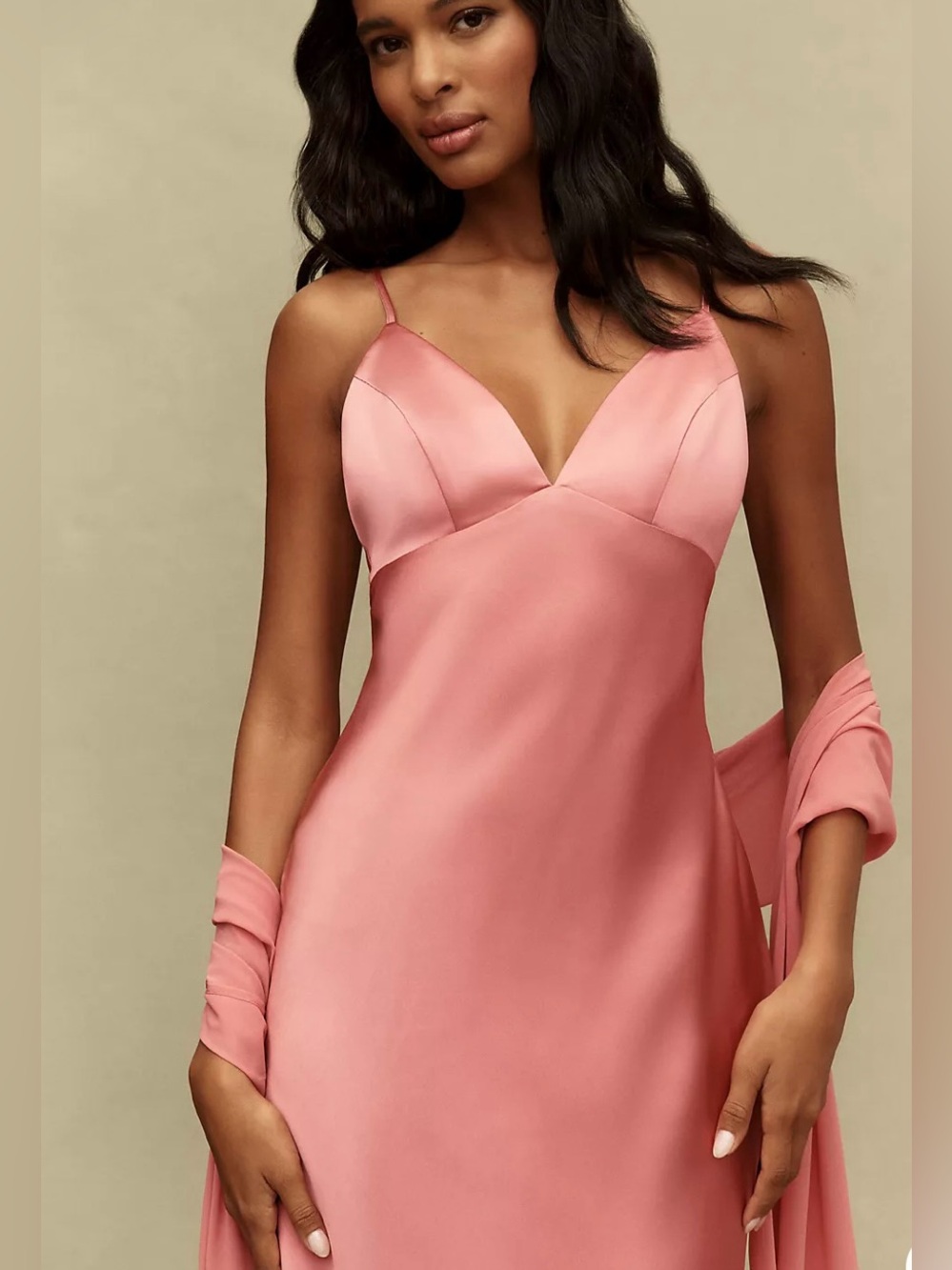New Anthropologie BHLDN Chiffon Cape Maxi Dress size 10